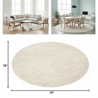Versatile Indoor Outdoor Area Rug Easy Clean Non Shed Low Pile Great for Layering