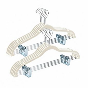 10 Pack Adjustable Clip Hangers Non Slip Suit Organizer 360 Hook Heavy Duty Space Saver for Pants