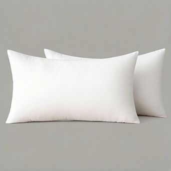 Pack of 2 12x20 Inch Outdoor Pillow Inserts Waterproof Decorative Throw Pillow Insert,for Patio Sofa