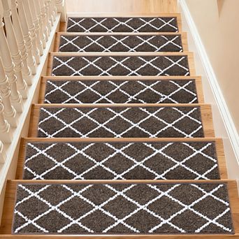 Edging Stair Treads Non-slip Carpet Mat 28inx9 in Indoor Runners For Wooden Steps Rugs And Dogs
