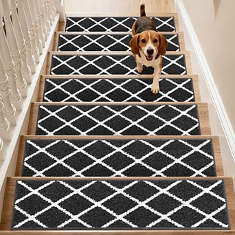 Edging Stair Treads Non-slip Carpet Mat 28inx9 in Indoor Runners For Wooden Steps Rugs And Dogs