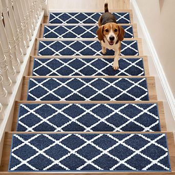 Edging Stair Treads Non-slip Carpet Mat 28inx9 in Indoor Runners For Wooden Steps Rugs And Dogs