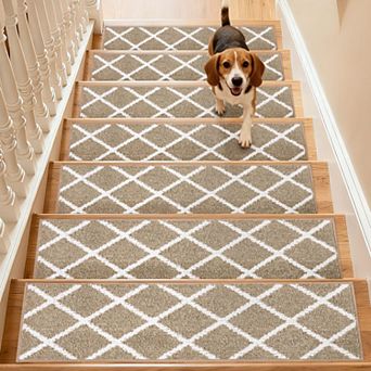Edging Stair Treads Non-slip Carpet Mat 28inx9 in Indoor Runners For Wooden Steps Rugs And Dogs