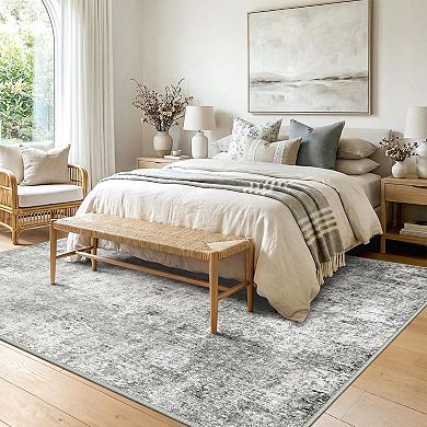 Washable Area Rugs Non-Slip Modern Abstract Soft for Living Room Entryway Bedroom , Print Pattern