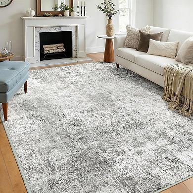Washable Area Rugs Non-Slip Modern Abstract Soft for Living Room Entryway Bedroom , Print Pattern