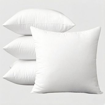 Water-Resistant Outdoor Pillow Inserts, 4-Pack 18x18 Inch Square Pillow Stuffer for Patio Couch