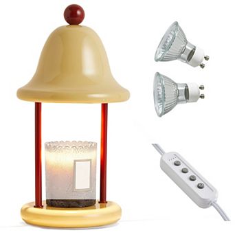Bell Candle Warmer Lamp Timer Dimmable Bedroom Living Room Home Decor Gift Women Mom Light Yellow