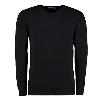 Kustom Kit Mens Arundel V Neck Long-Sleeved Jumper