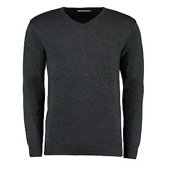Kustom Kit Mens Arundel V Neck Long-Sleeved Jumper