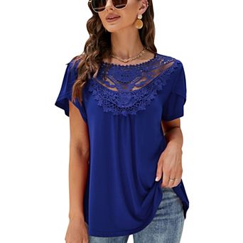 Women Shirt Crew Neck Short Sleeves Casual Lightweight Soft Basic Tops