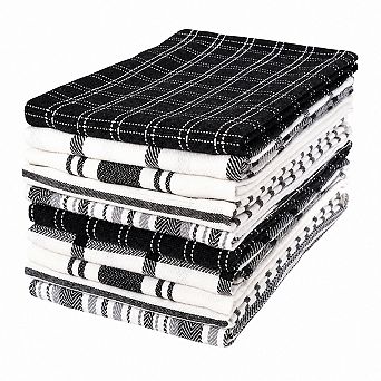 10 Pack Absorbent Fast Drying Kitchen Towels Easy Care Multipurpose