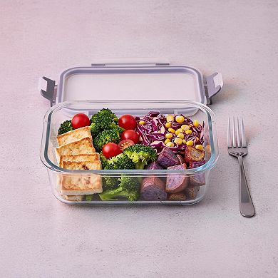 10 Pack Glass Meal Prep Containers Airtight Snap Lock Lids Microwave Freezer Dishwasher Safe