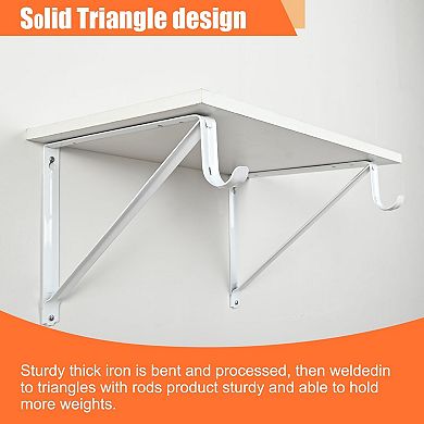 10 Pack Heavy Duty Steel Closet Shelf Rod Brackets Wall Mounted