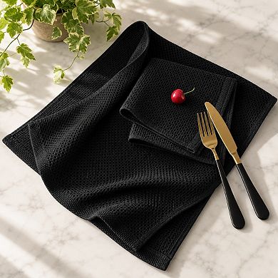 10 Pack Cotton Kitchen Towels and Dishcloths Set Ultra Absorbent Quick Drying Multi Purpose