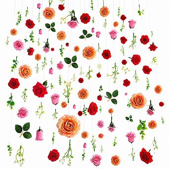 10 Pack 60 Ft Artificial Rose Flower Garland Hanging Vines For Wedding Home Decor