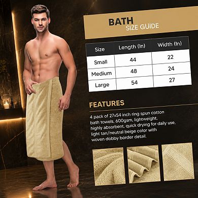 100 Percent Cotton Ring Spun 600 GSM Quick Dry Absorbent Towel Set