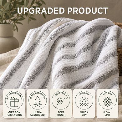 100% Cotton Luxury Bath Towel Set Soft Quick Dry Absorbent Hotel Quality