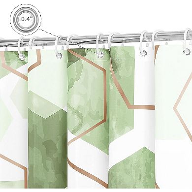 Modern Shower Curtain for Bathroom, Geometric Art Decor Waterproof Bath Curtain, Abstract Fabric