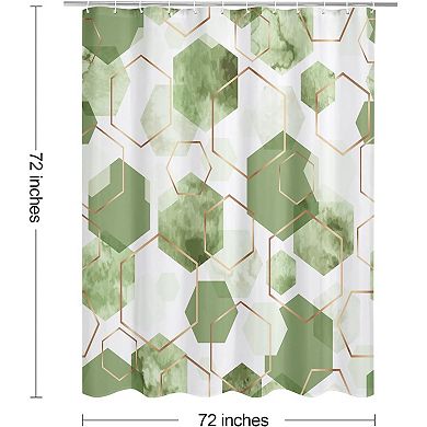 Modern Shower Curtain for Bathroom, Geometric Art Decor Waterproof Bath Curtain, Abstract Fabric
