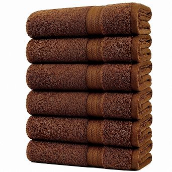 100 Cotton Quick Dry Absorbent Towels 6 Pack For Gym Spa Pool Bathroom
