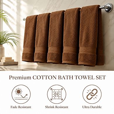 100 Cotton Quick Dry Absorbent Towels 6 Pack For Gym Spa Pool Bathroom