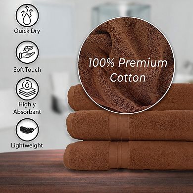 100 Cotton Quick Dry Absorbent Towels 6 Pack For Gym Spa Pool Bathroom