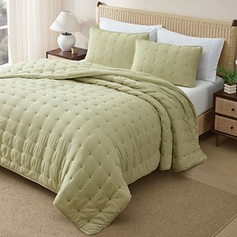 CGK Linens Lightweight All-Season Quilt Set, Ultra Soft & Breathable w/ Shams