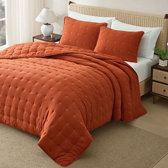 CGK Linens Lightweight All-Season Quilt Set, Ultra Soft & Breathable w/ Shams