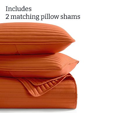 CGK Linens Quilted Bedspread, Diamond Stitch, Lightweight, Soft & Breathable w/ Shams