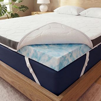 CGK Linens 3" Cooling Gel Memory Foam Topper, Washable Cover