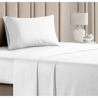 CGK Linens 4 pc Soft Double Brushed Deep Pocket Sheet Set
