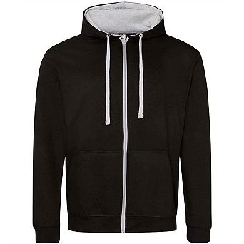 Awdis Mens Varsity Heather Full Zip Hoodie