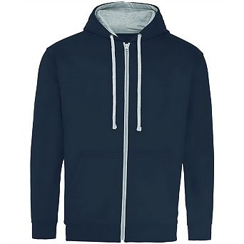 Awdis Mens Varsity Heather Full Zip Hoodie