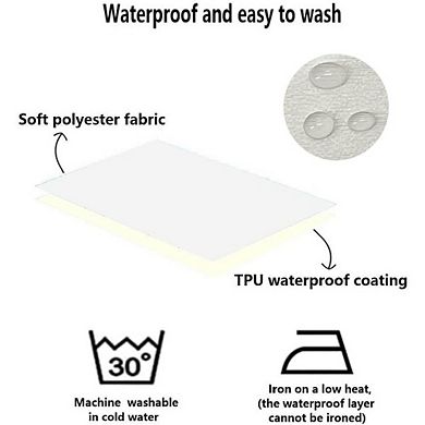 Waterproof Dog Bed Liner with Zipper Replacement Cover