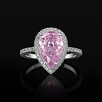 Women Water Drop Surrounding Zircon Rings