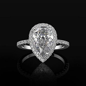 Women Water Drop Surrounding Zircon Rings
