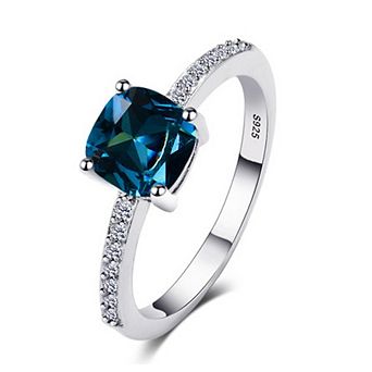 Delicate Engagement Rings Multicolored Zirconia Solitaire Rings