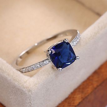 Delicate Engagement Rings Multicolored Zirconia Solitaire Rings