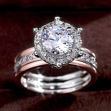 Classic 4 Claws Design Bridal Engagement Wedding Rings