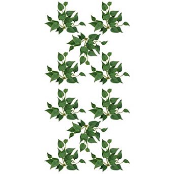 10 Packs Artificial Anthurium Leaves Real Touch Soft Rubber Faux Greenery Stems for Home Decor 6.7"H