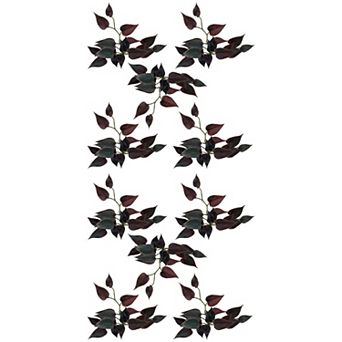 10 Packs Artificial Anthurium Leaves Real Touch Soft Rubber Faux Greenery Stems for Home Decor 6.7"H