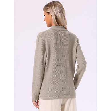 Cardigan Sweater for Women's V Neck Button Down Casual Long Sleeve Open Front Sweaters with Pockets