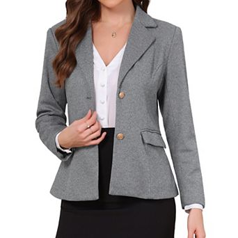 Blazers for Women Fall Winter Long Sleeve Lapel Collar Suit Jackets Business Casual Work Blazer