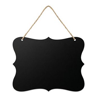 Double Sided Sign for Messages and Decorations Black Hanging Wood Sign for Home Wall Decor