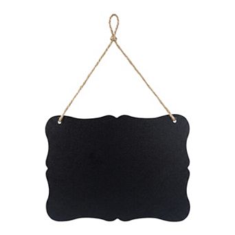 Double Sided Sign for Messages and Decorations Black Hanging Wood Sign for Home Wall Decor