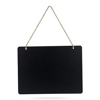 Double Sided Sign for Messages and Decorations Black Hanging Wood Sign for Home Wall Decor