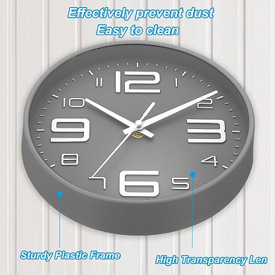 1Pc Wall Clocks, 3D Numbers Round Wall Clocks