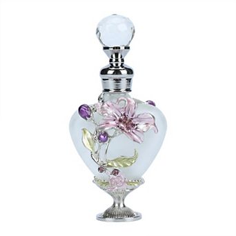 Mini Heart Shaped Glass Bottles with Swing Top 0.4oz/12ml Heart Vials for Essential Oils 1 pc