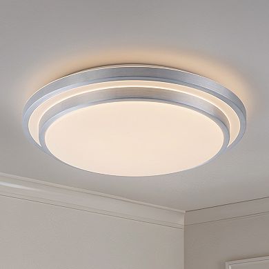 C Cattleya 14-Inch Modern Dimmable LED Flush Mount Ceiling Light (3000K/4000K/5000K)