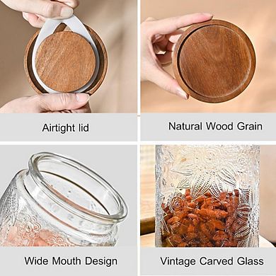 32oz Vintage Glass Storage Jar with Airtight Lid
